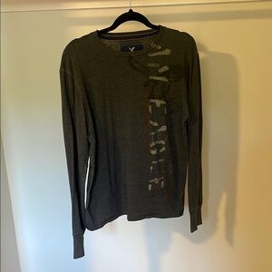 American Eagle Outfitters Dark Green Long Sleeve Tee